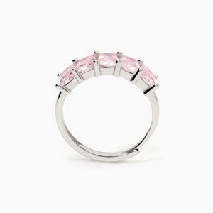 Anello donna in argento con zirconi