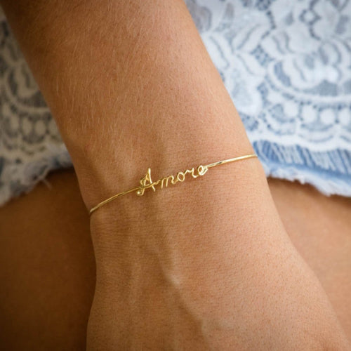 Bracciale in oro 18k con scritta personalizzabile - Antoinette concept store
