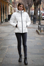 Piumino Bosideng corto bianco in vera piuma 100% con cappuccio - Antoinette concept store
