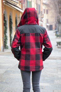 Giacca Fjalrawen Kanken quadri rossi e neri - Antoinette concept store