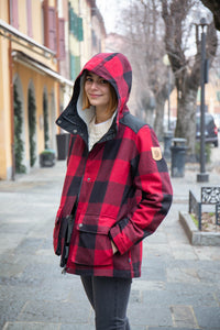 Giacca Fjalrawen Kanken quadri rossi e neri - Antoinette concept store