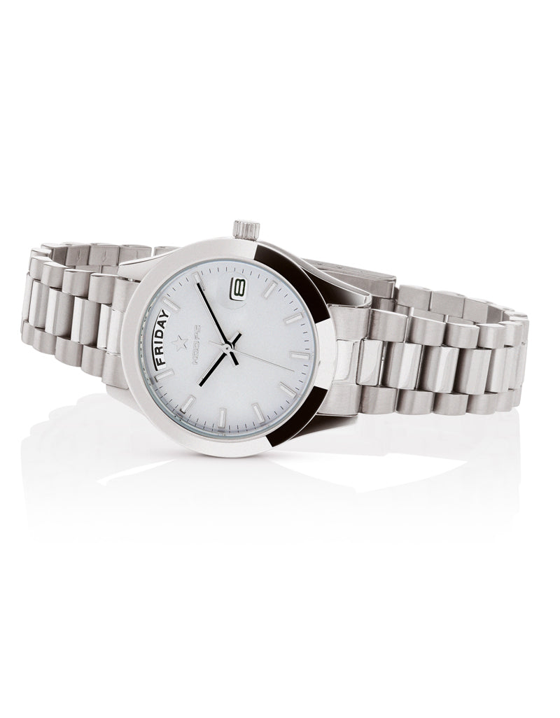 Orologio Hoops, modello Luxury Day Date, Acciaio con quadrante bianco - Antoinette concept store