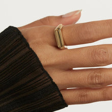 Anello PDPaola Ribbon Stamp Gold Ring Argento AN01-625