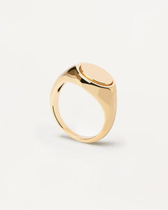 Anello PDPaola Stamp Gold Ring Argento AN01-628