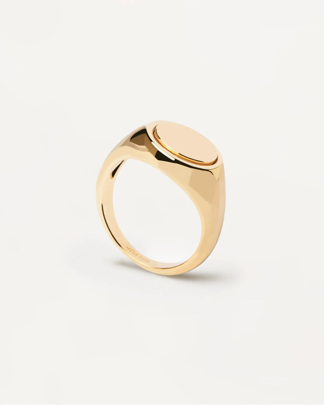 Anello PDPaola Stamp Gold Ring Argento AN01-628