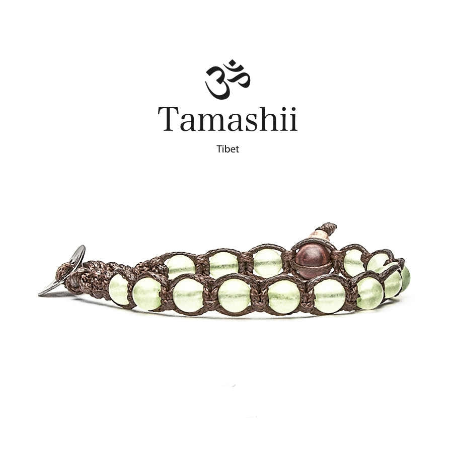 Bracciale Tamashii originale GIADA VERDE CHIARO 6mm