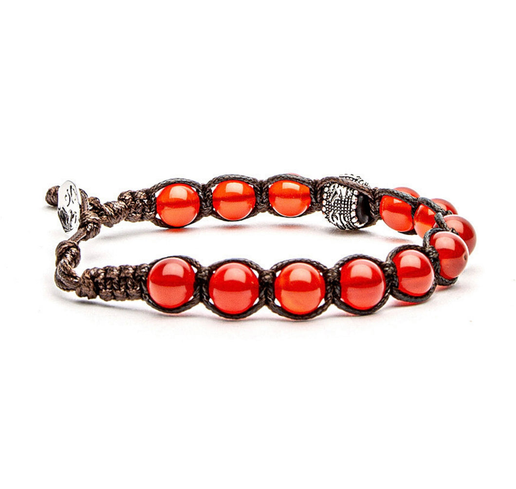 Bracciale Tamashii originale AGATA ROSSO PASSIONE RUOTA DELLA PREGHIERA
