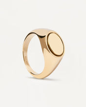 Anello pdpaola Stamp Gold Ring Argento AN01-628 - Antoinette concept store