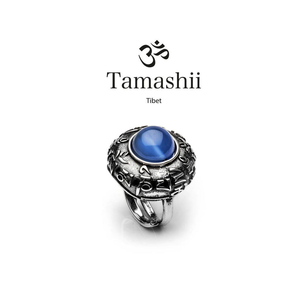 Anello Tamashii Originale DVAGS ZVA AGATA BLU in Argento 925% - Antoinette concept store