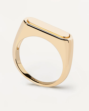 Anello PDPaola Ribbon Stamp Gold Ring Argento AN01-625