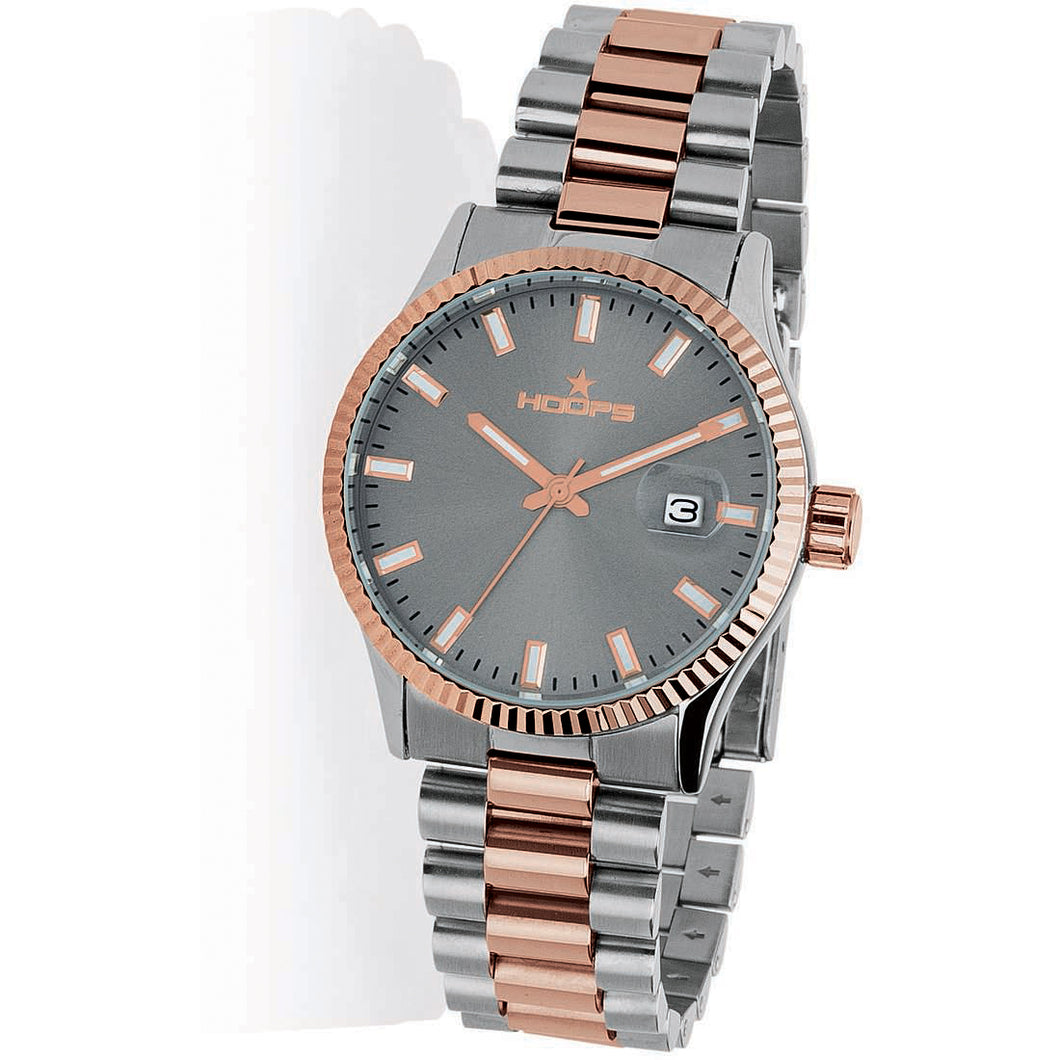 Orologio Hoops, modello Luxury L, Silver and Gold, quadrante dark grey - Antoinette concept store